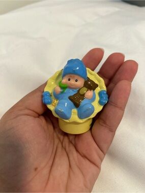 Fisher-Price Little People Blue Baby with Teddy